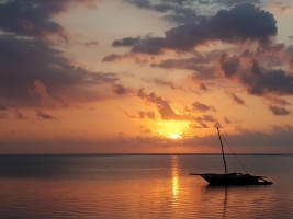 Afrika safari Tanzania - zonsopkomst Zanzibar